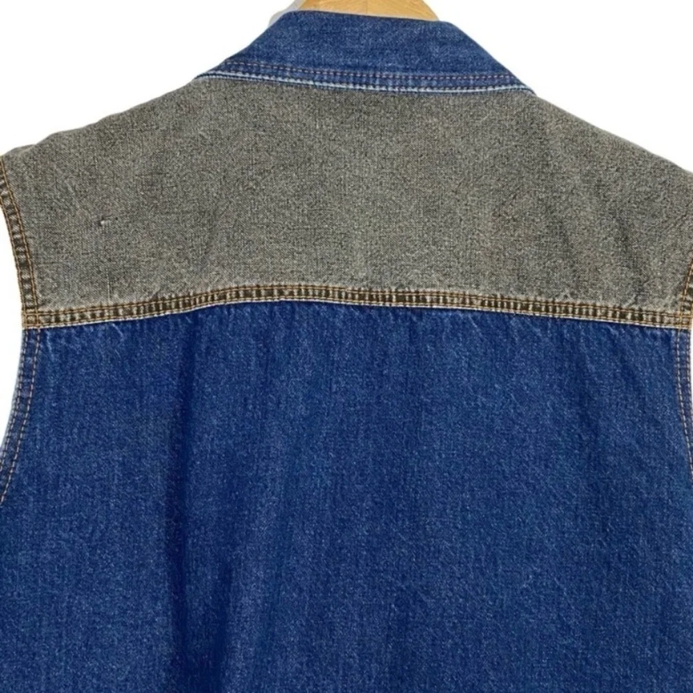 VINTAGE Le’Arsi Brite N Sassy Denim Vest 80s Western